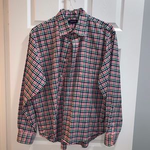 Lands' End gingham, red, blue, green
